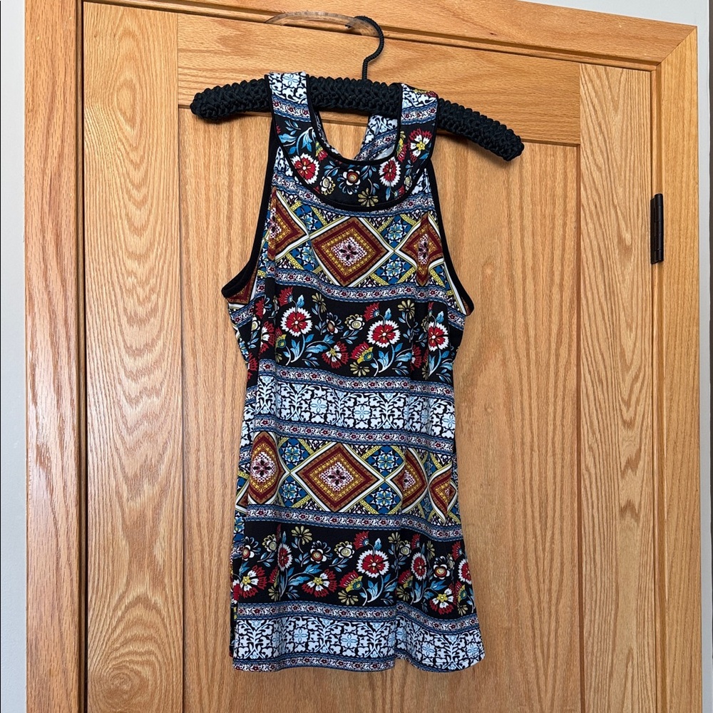 Apt. 9 Multicolor Geometric Floral Mini Dress